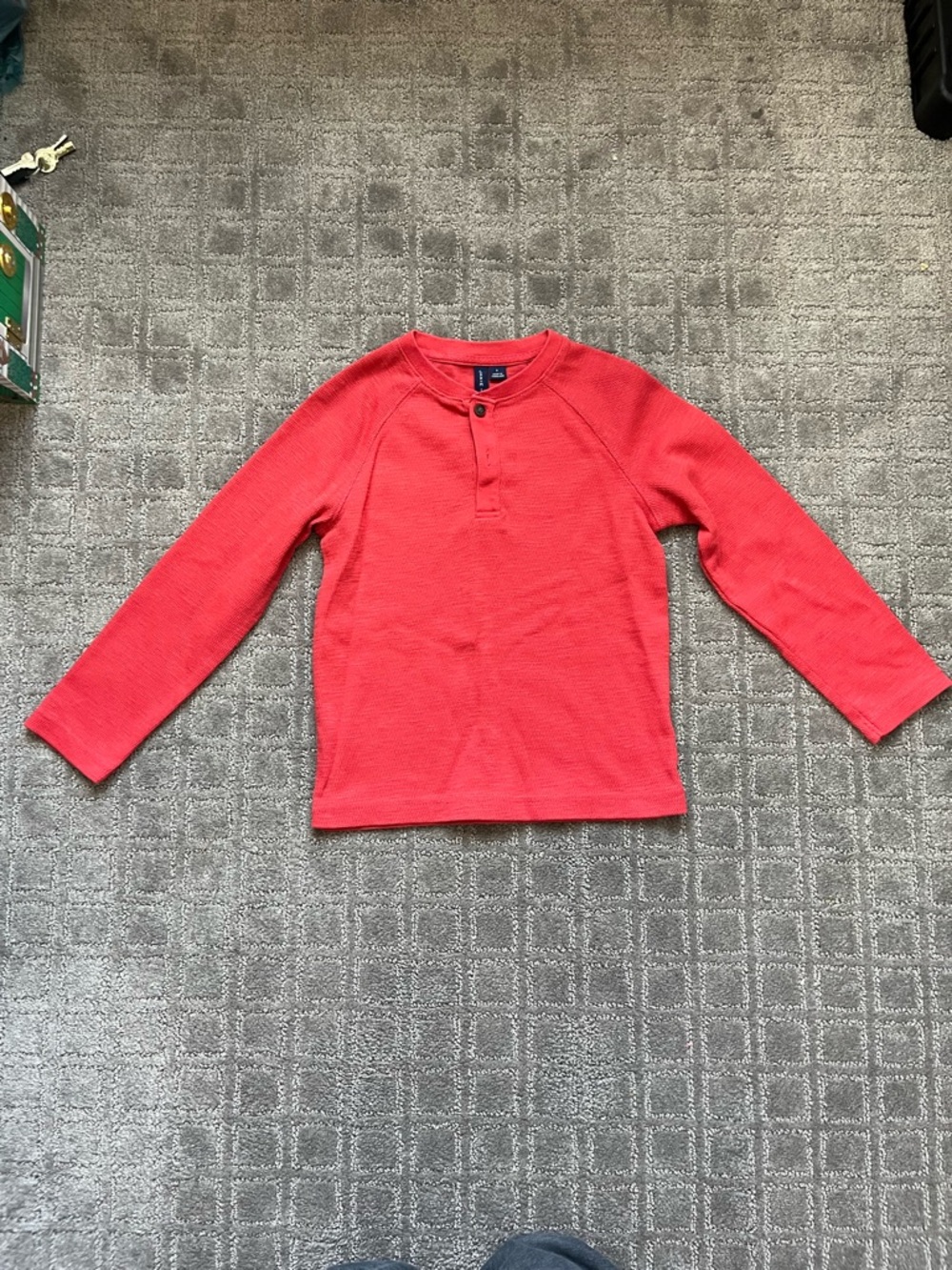 Kids Janie & Jack Long-Sleeve Henley Top - Red